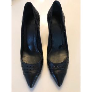 Anine Bing: Perforated Pointed Toe Pumps